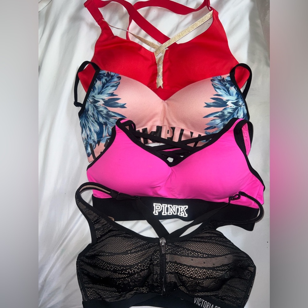 6 Pink VS SPORT bras size small 34b bundle